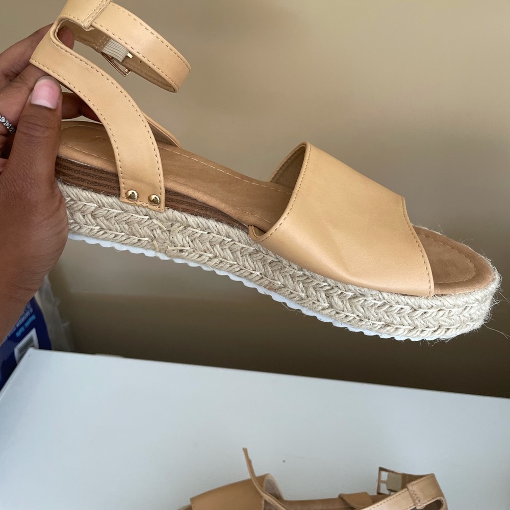 Tan Platform Sandals